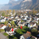 Grundstück in Hohenems mit 977 m2 - beliebig teilbar - Blick Richtung Norden - Amann Immobilien